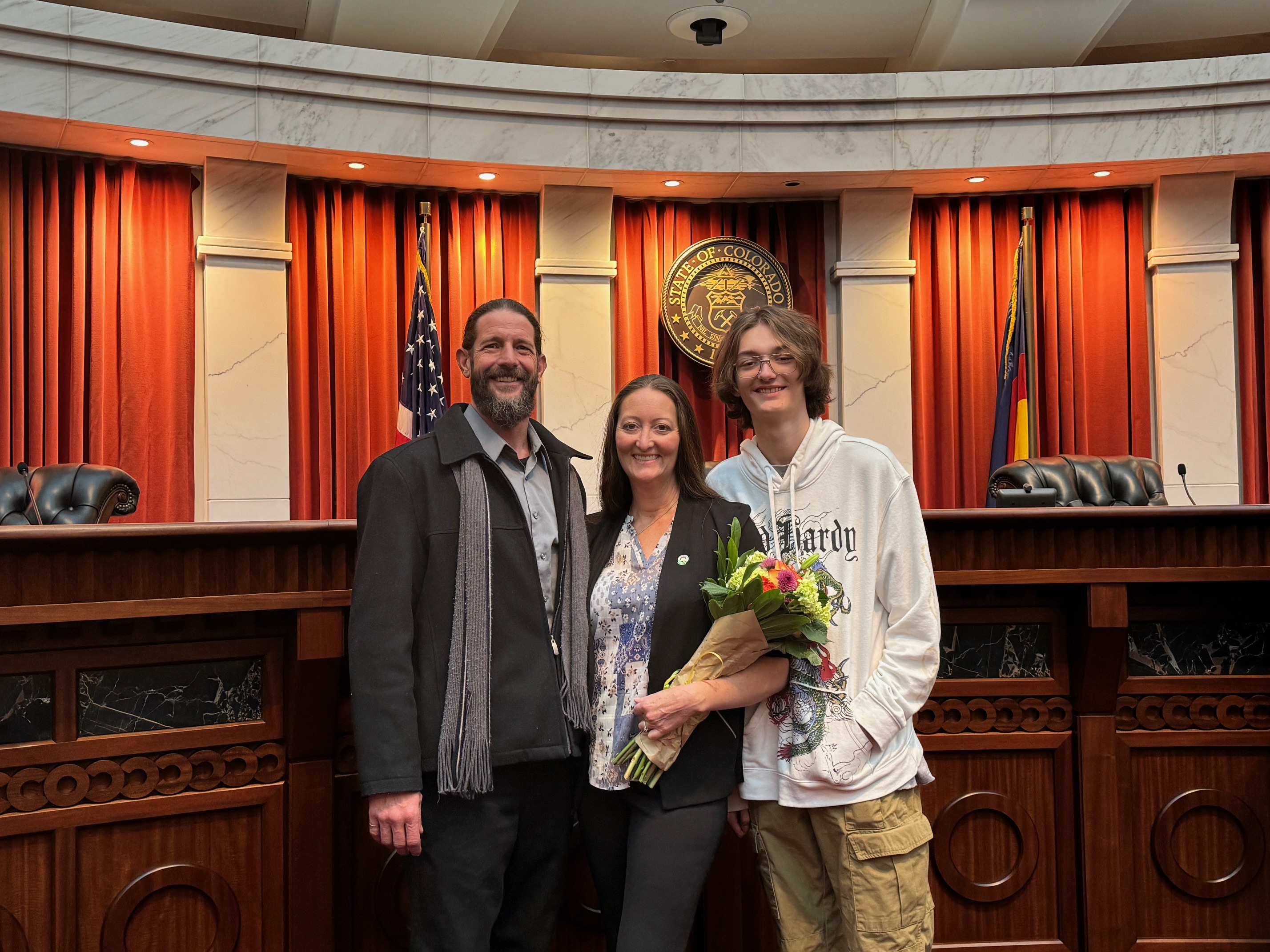 Jennifer Berryhill with her family